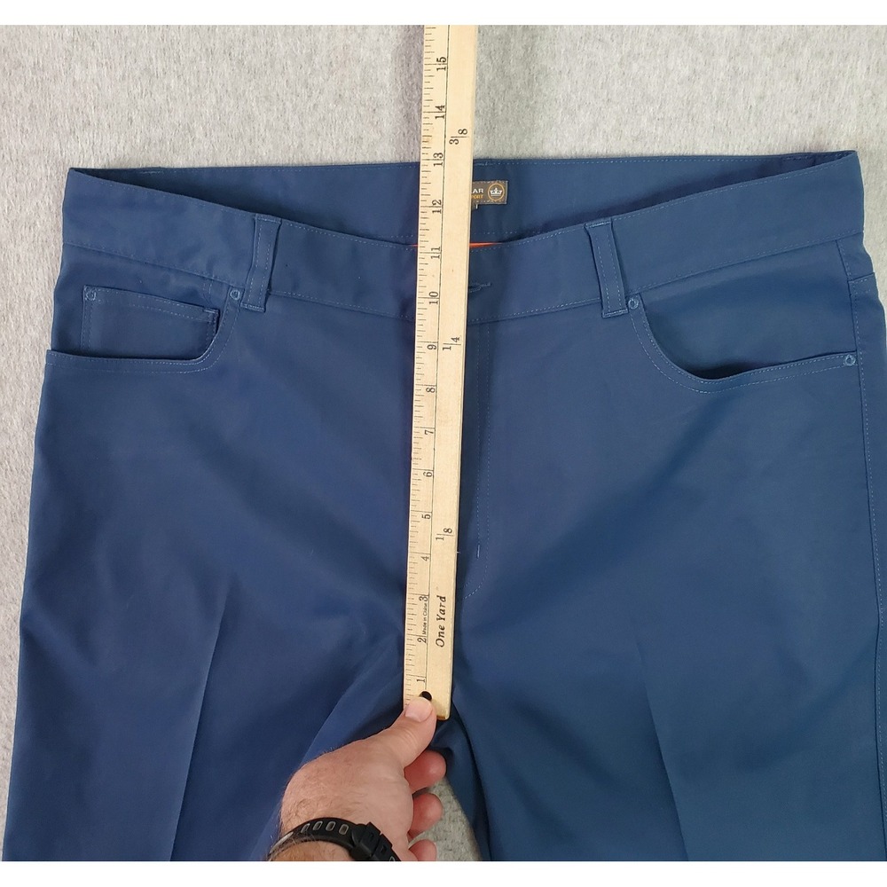 Peter Millar eb66 Performance Pants FITS 36x33 (tag size 36x34) Blue Golf Casual - Picture 10 of 14